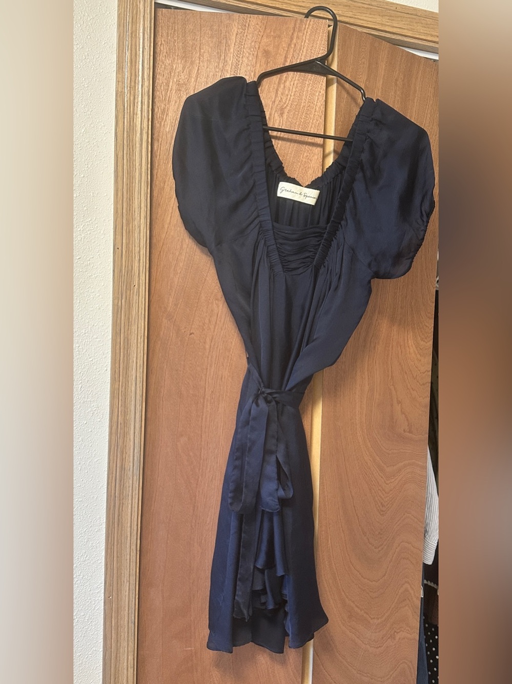 Women's Navy blue Silk Dress